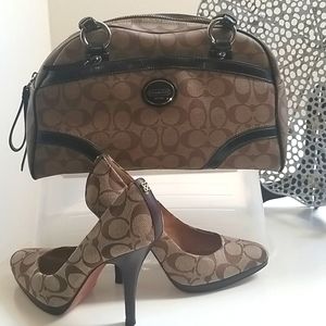 COACH Signature satchel and pumps